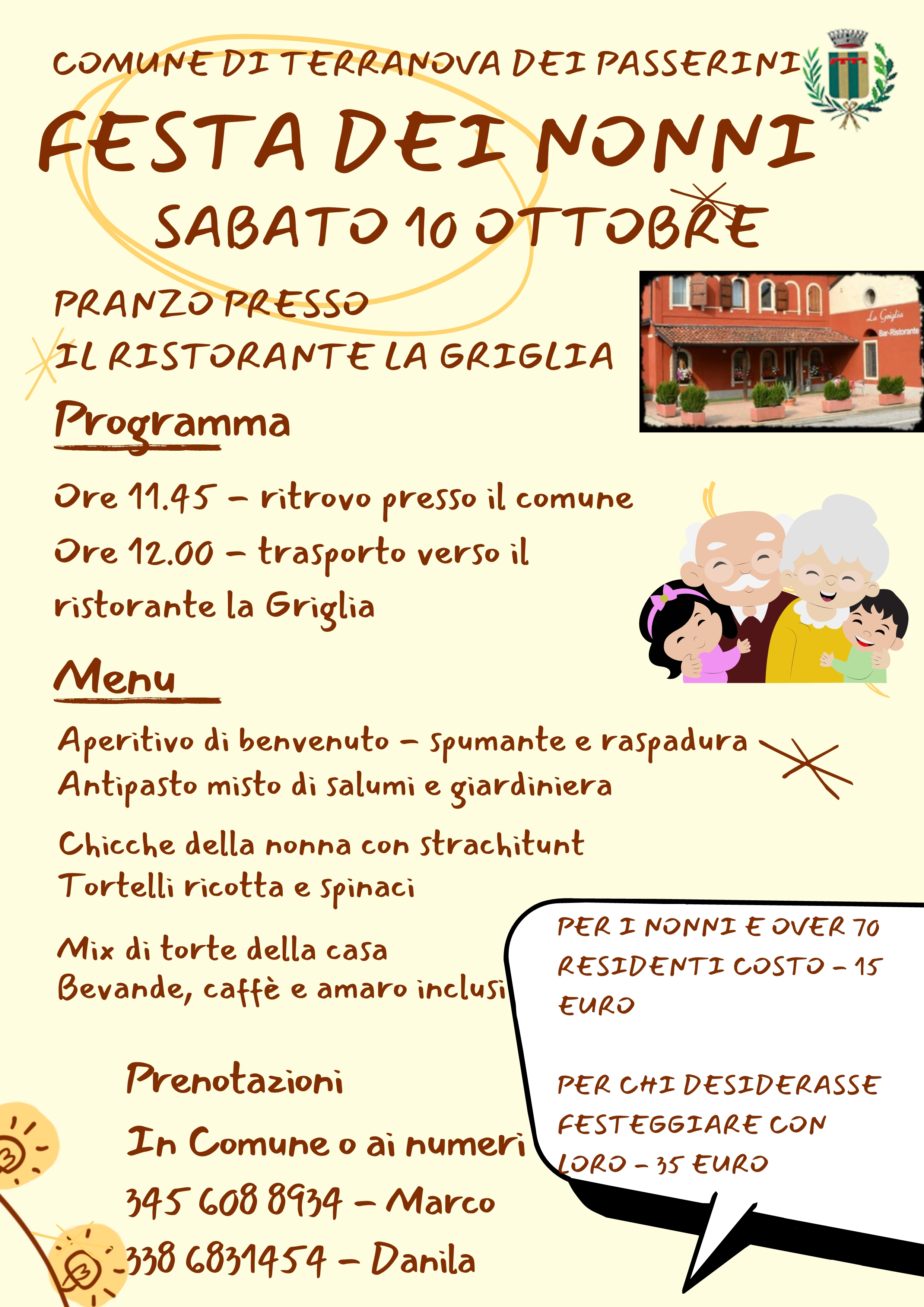 Festa dei Nonni - Sabato 10 Ottobre