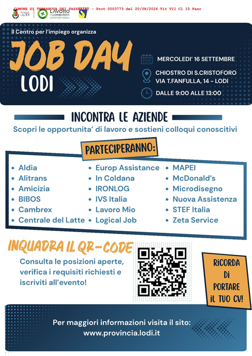 JOB DAY   16 settembre 2026